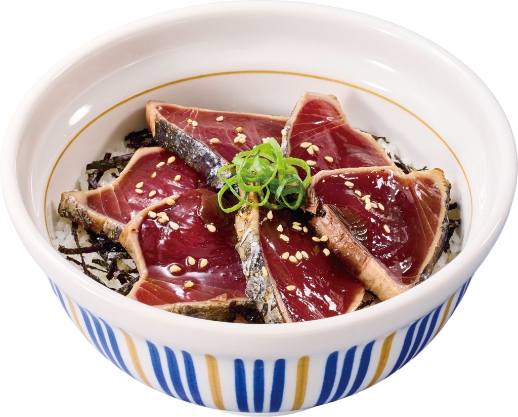 柚子オニオン 藁（わら）焼き鰹（かつお）たたき丼