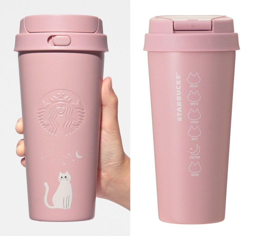 ハロウィン2026ステンレスTOGOボトルキャットライトピンク473ml