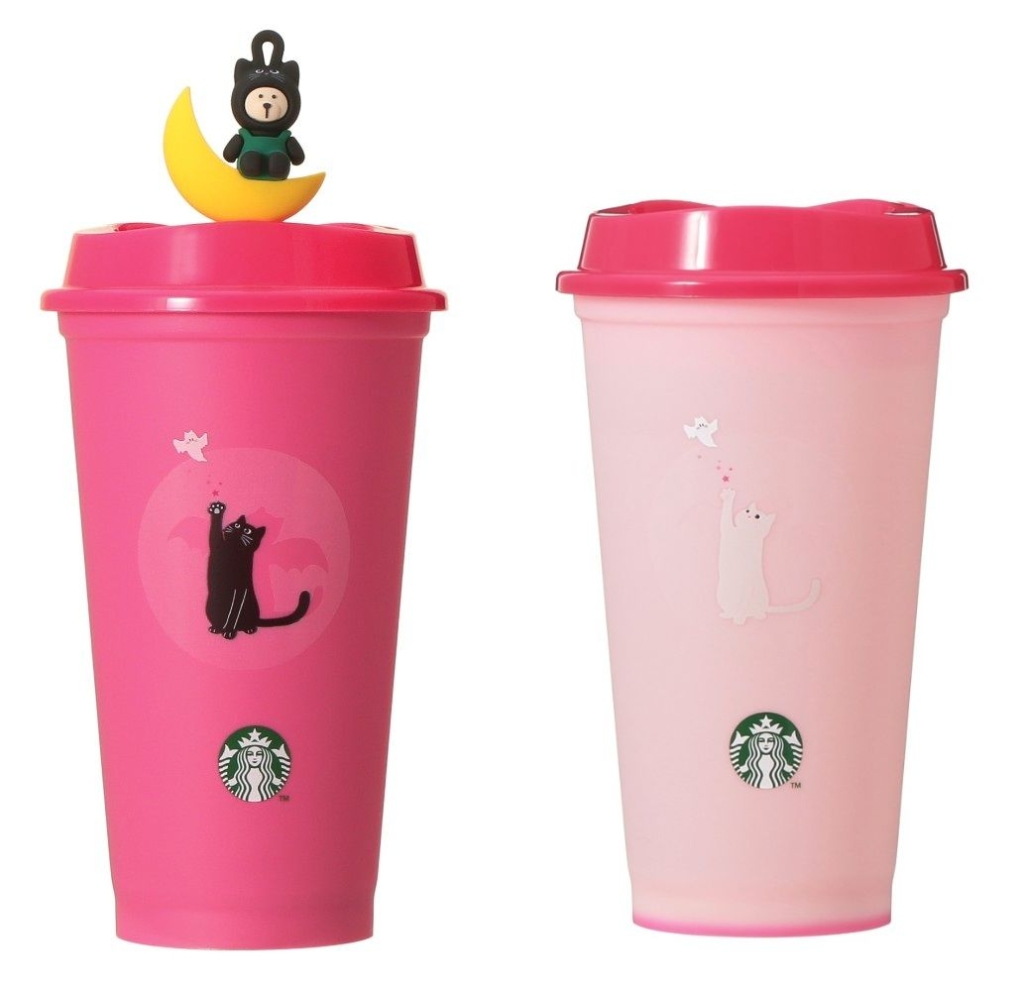 ハロウィン2026カラーチェンジングリユーザブルカップ473ml＋ハロウィン2026リユーザブルカップ専用ドリンクホールキャップベアリスタキャット