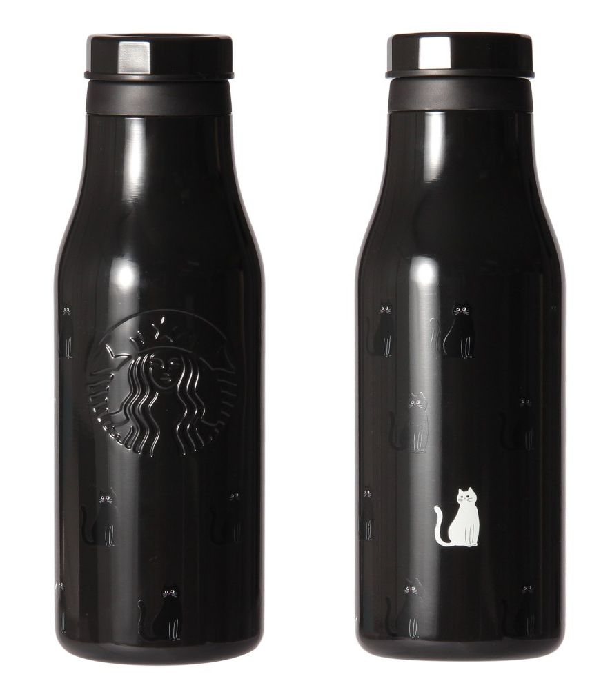 ハロウィン2026ステンレスロゴボトルキャットグローインザダーク473ml