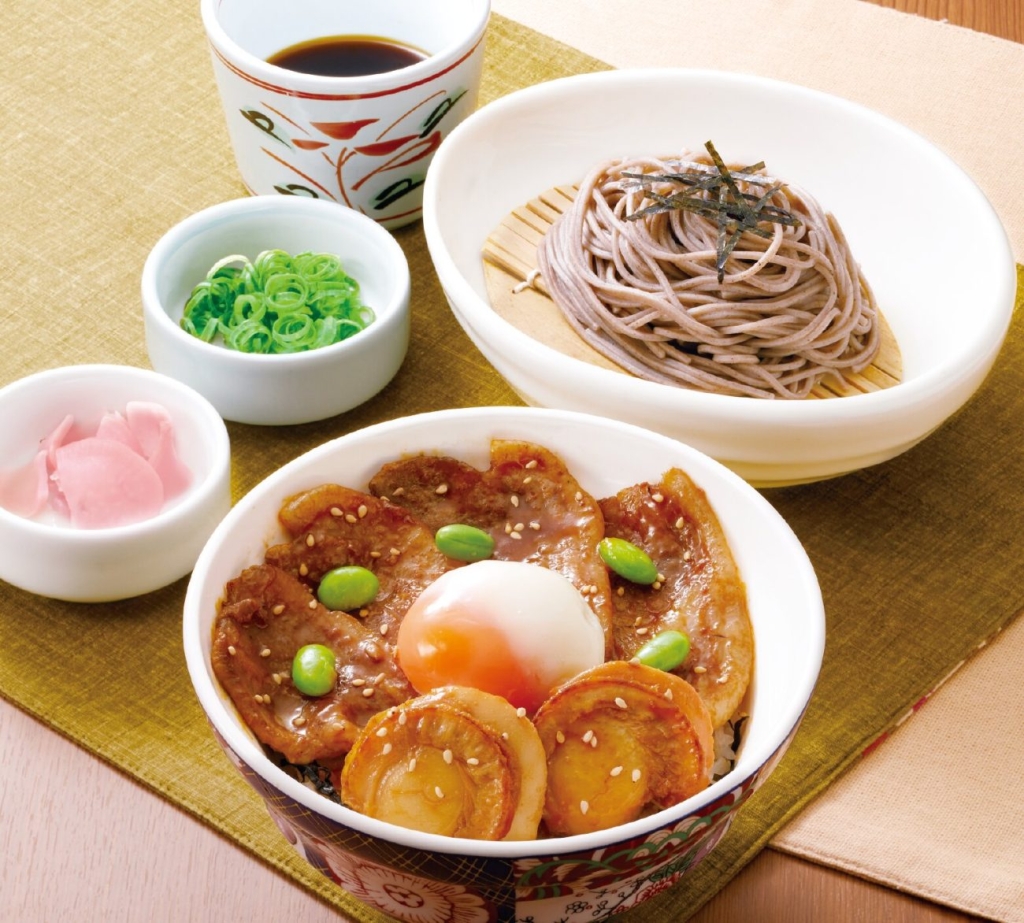 道産豚肩ロース＆帆立ステーキ丼セット 1,699円(税込1,868円)