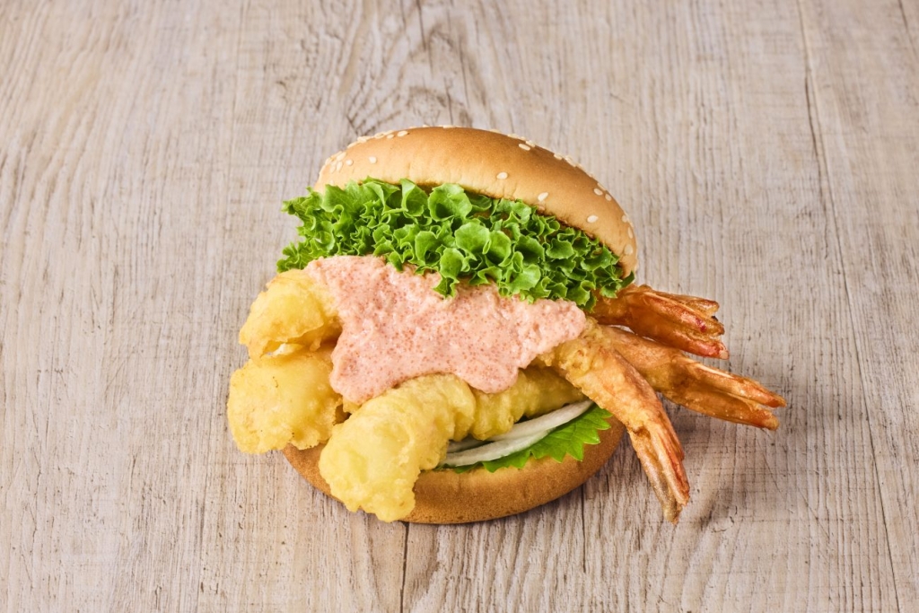 神の海老バーガー 明太クリームチーズ 890円