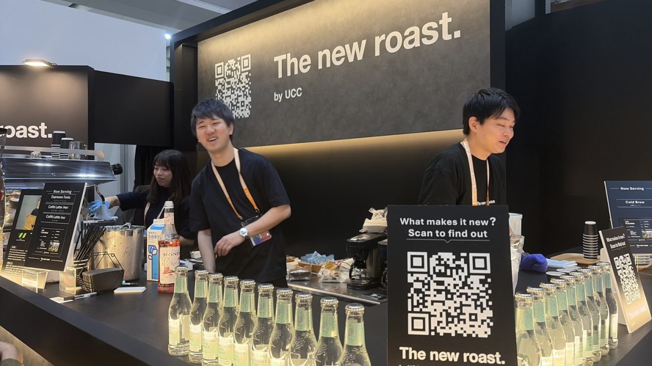水素焙煎コーヒーの新たな楽しみ方を提案したUCCジャパンのブース「The new roast.」
