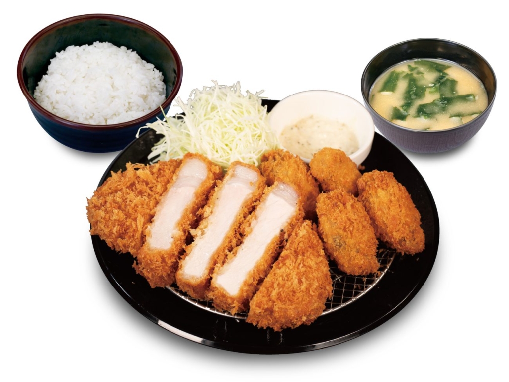 超厚切りリブロースかつ＆カキフライ（4個）定食