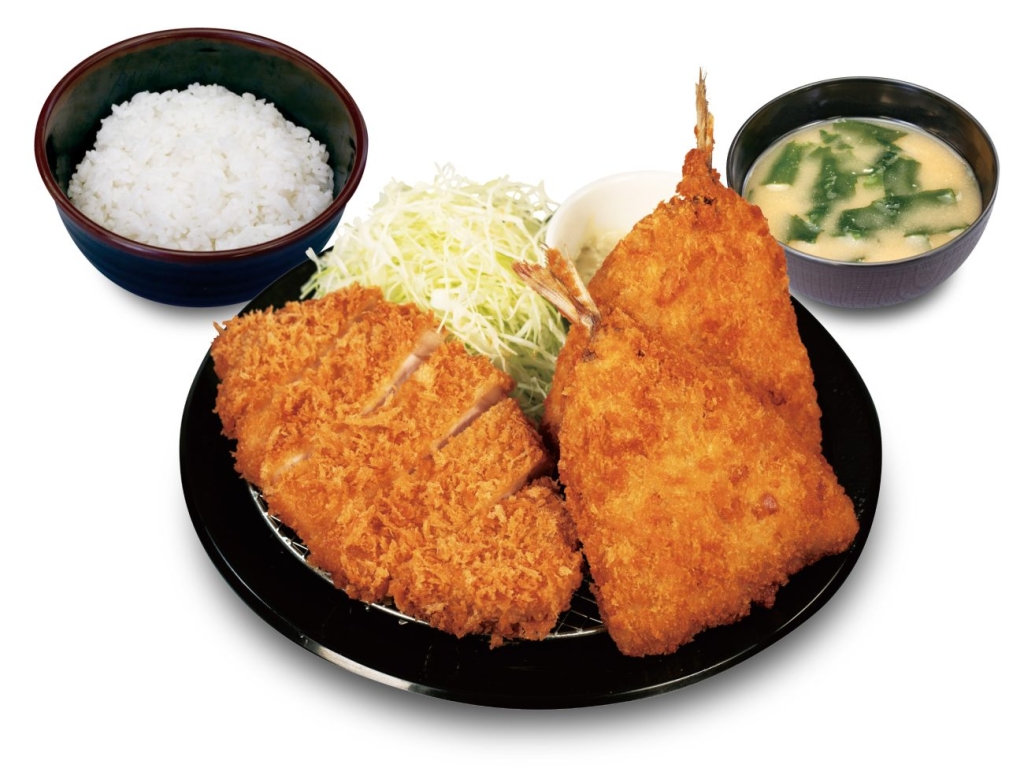 ロースかつ＆アジフライ（2枚）定食