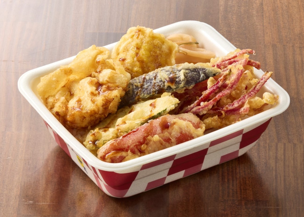 鮮やか ベジポテ天丼