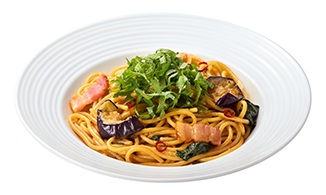 揚げナスとベーコンの香ばし醤油