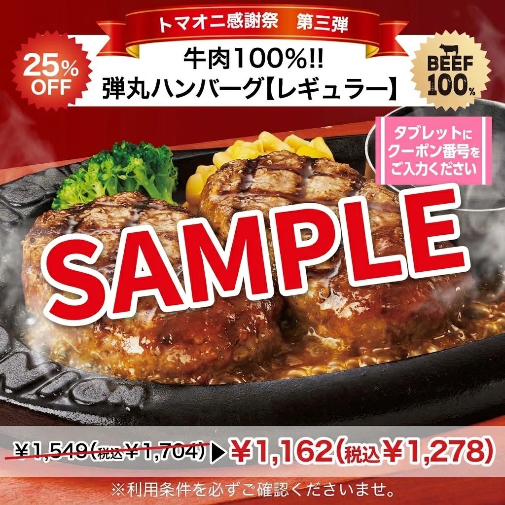 弾丸ハンバーグ【レギュラー】