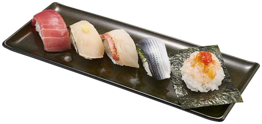 天然魚彩り5種盛り