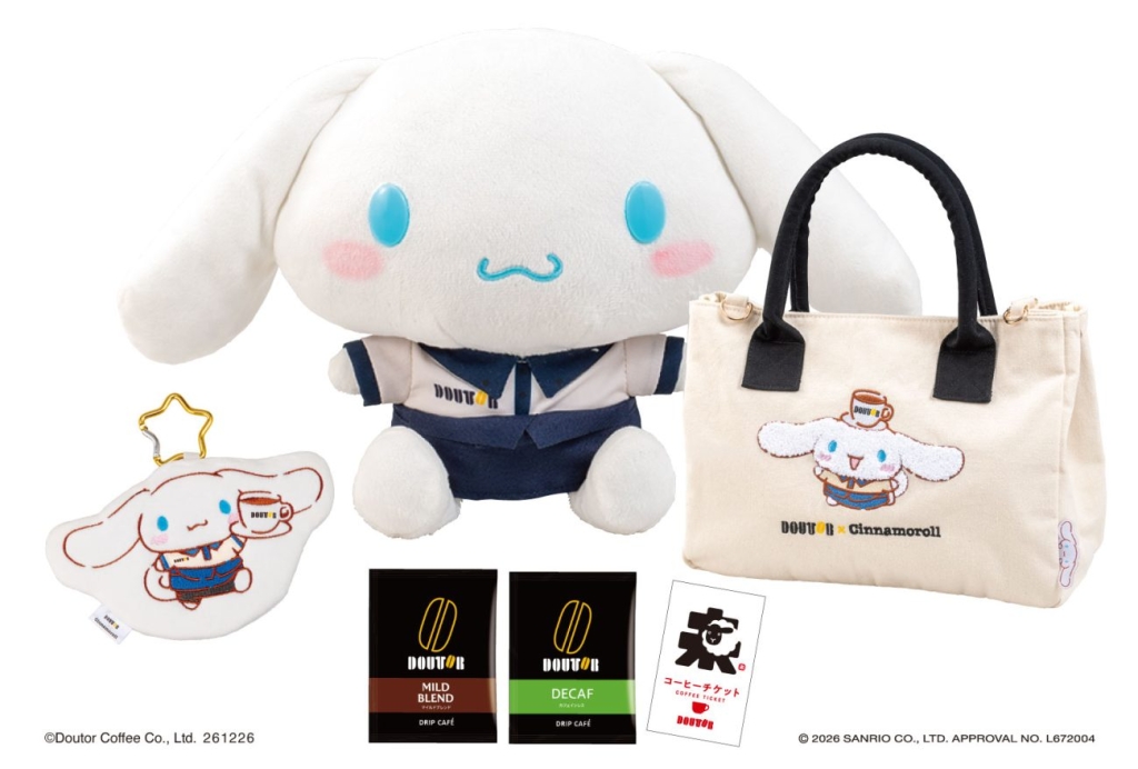 「ドトール×シナモロール」 オリジナルバッグセット 12,000円
