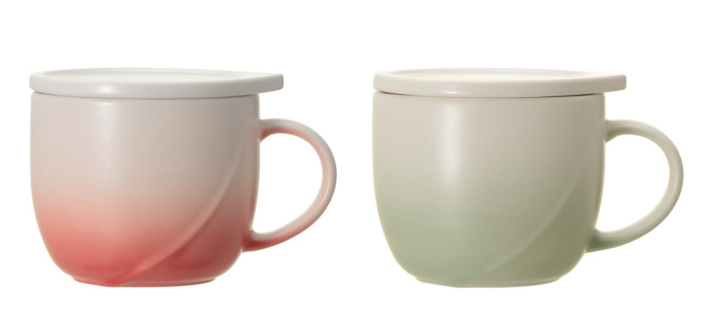 TEAVANA® マグ＆リッドリーフ レッド/グリーン296ml