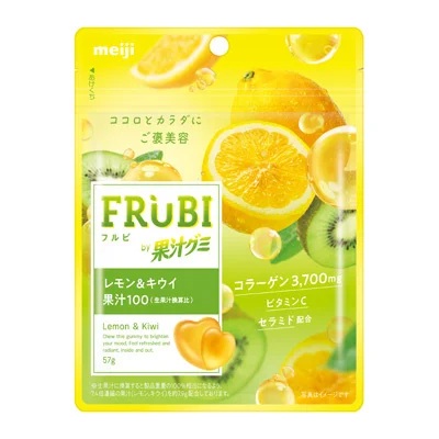 明治「FRUBI by 果汁グミ レモン＆キウイ」