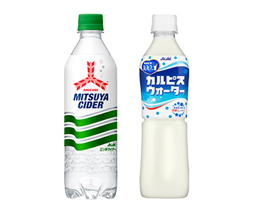 今年7月から乳性飲料や炭酸飲料の一部にリサイクルPETの使用を開始する