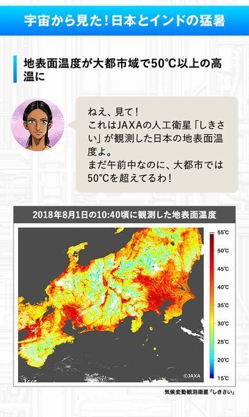 宇宙から見た地球の環境変動を「宇宙兄弟」キャラクターが解説