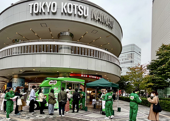 期間限定イベント「ミロ 鉄分お助け隊」の様子