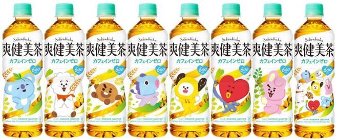 「爽健美茶」BT21ボトル第1弾(全8種類)