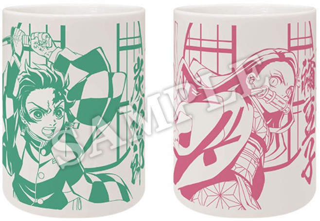 center,center,contain ローソン×鬼滅の刃「オリジナル湯のみ2個セット」(即席めんコース景品)