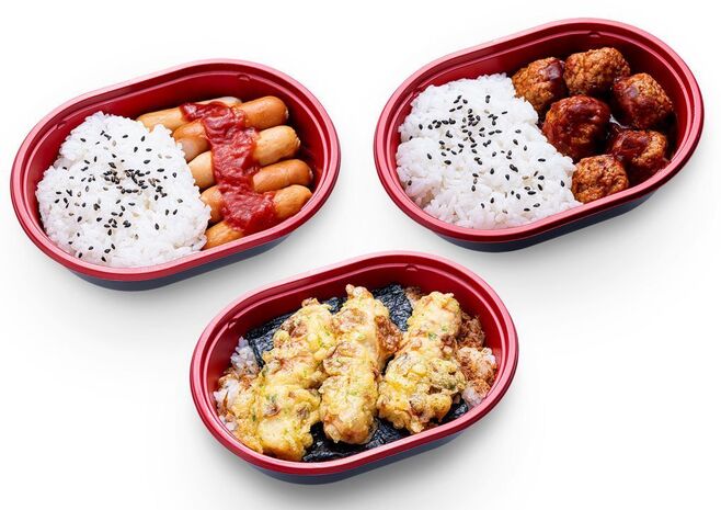 ローソンストア100 第1弾「ウインナー弁当」第2弾「ミートボール弁当」第3弾「のり磯辺揚弁当」