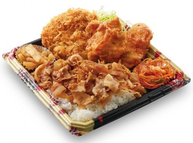 「生姜焼丼から揚げチキンカツ弁当」