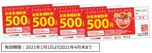 2021年「ココイチ福袋」お食事補助券2,000円分
