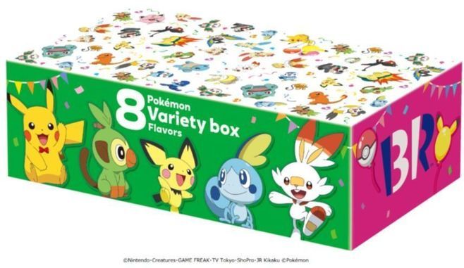 サーティワンアイスクリーム「ポケモン バラエティボックス」アイス8個入りのBOX