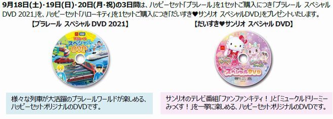 週末プレゼント第1週「プラレール スペシャルDVD 2021」「だいすき♥サンリオ スペシャルDVD」