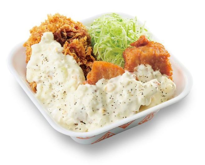 かつや「チキンカツとから揚げのタルタル合い盛り丼弁当」(テイクアウトメニュー)