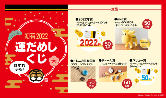 ドトール「初荷2022運だめしくじ」