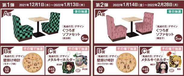 コメダ「鬼滅の刃」スタンプキャンペーン賞品