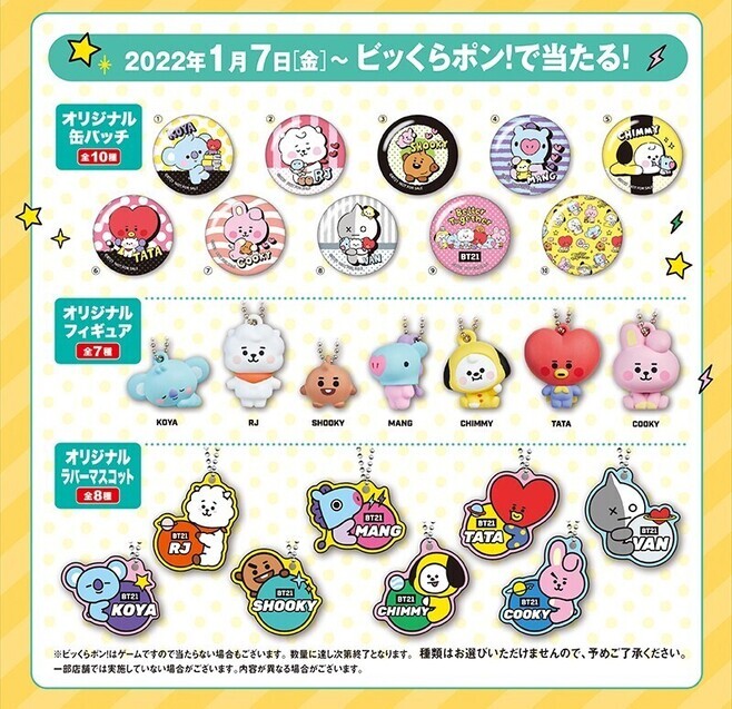 くら寿司「びっくらポン!」BT21グッズ