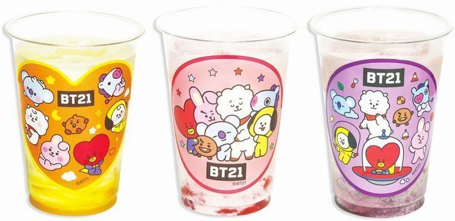 くら寿司 「BT21ストロベリーミルク」「BT21ブルーベリーミルク」「BT21パインマンゴーミルク」