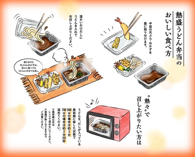 「熱盛うどん弁当のおいしい食べ方」(丸亀製麺)