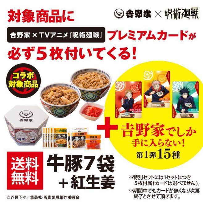 吉野家 牛丼 どんぶり 呪術迴戦 2個セット