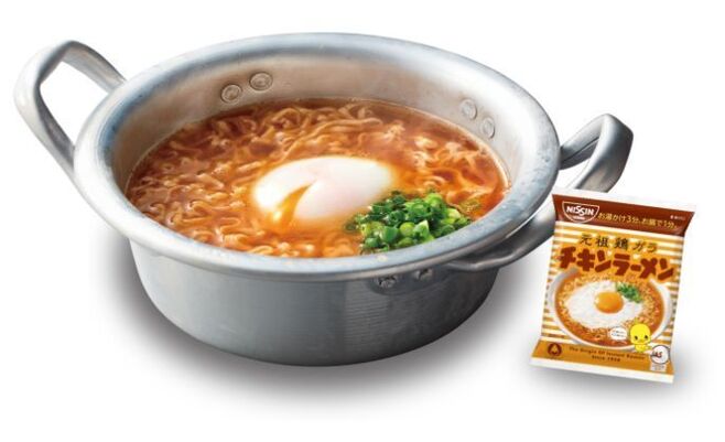 「【アレンジ自由】鍋で食べるチキンラーメン」(焼肉きんぐ「焼肉は自由だ! キャンプ編」フェアメニュー)