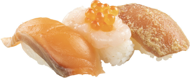 スシロー「北海道産天然魚3貫盛り」/イチオシネタ祭