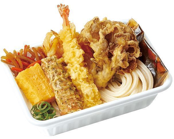 丸亀うどん弁当「えびとまいたけ天のうどん弁当」(丸亀製麺)