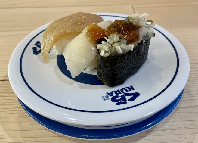 くら寿司「超三貫 日本海産 ふぐ三種盛り」/超三貫と日本海フェア
