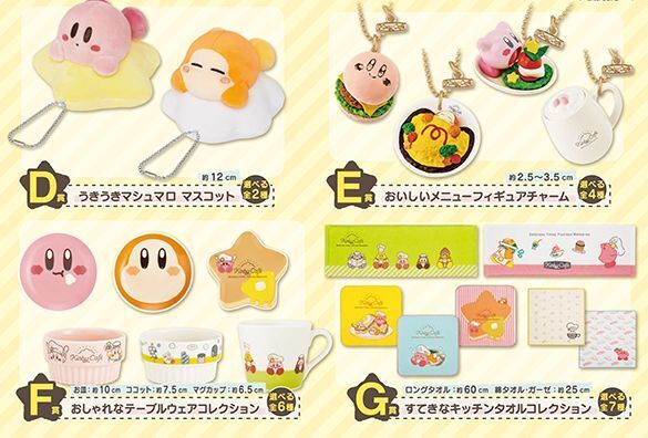 「一番くじ 星のカービィ Kirby Cafe」D賞～G賞