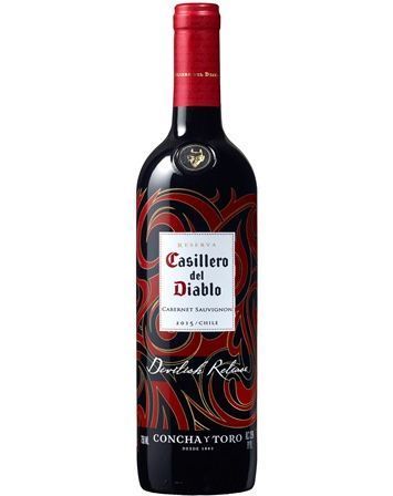 悪魔のアイコンと炎をボトルにあしらった赤ワイン「デビリッシュ・エディション カベルネ・ソーヴィニョン」（キリンビール）