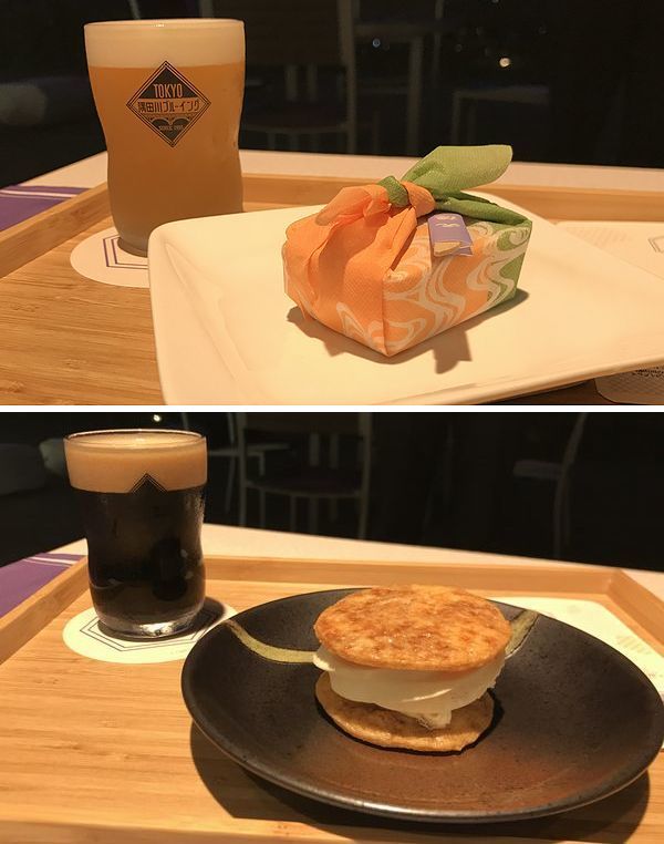 びあ茶房 ひとえ「清和」(ヴァイツェン×元徳餅、税込600円)、「片影」(ビタースタウト×ぬれそふと、税込650円)