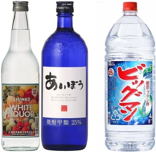 秋田県発酵工業「新光」「あいぼう」と合同酒精「ビッグマン」(オエノングループの6月1日値上げ商品例)