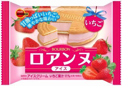 ブルボン「ロアンヌアイスいちご」パッケージ