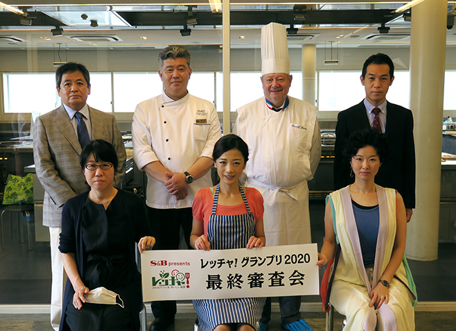 「レッチャ！グランプリ2020」最終審査会、上段左は審査に参加したエスビー食品・小島取締役