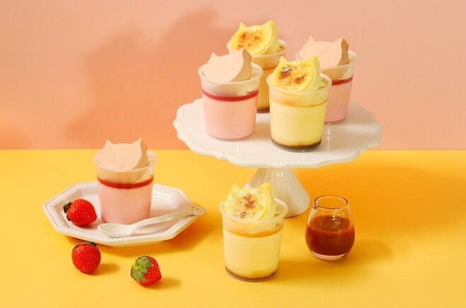 パステル×ねこねこチーズケーキ「にゃんチープリン」「にゃんチープリン いちご」