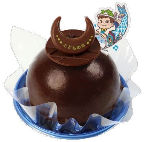 不二家「ポコちゃんかぶとケーキ」