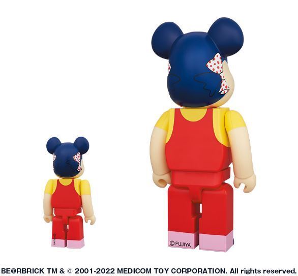 不二家「BE＠RBRICK ホーロー看板 ペコちゃん 100％＆400％」背面