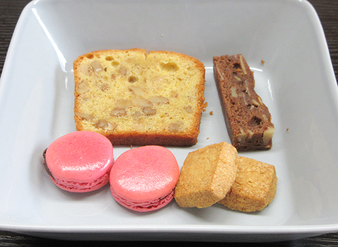 「リソジャミックス」使用パウンドケーキ、ブラウニー、マカロン