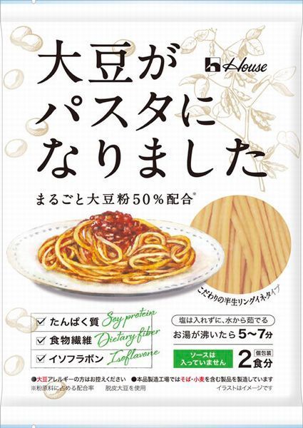 ハウス食品「大豆がパスタになりました」パッケージ